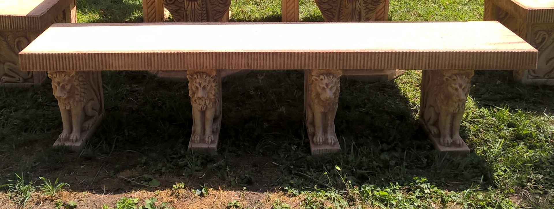 Banc droit rustique 2.00m pieds lion