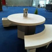 salon granito table + 2 bancs