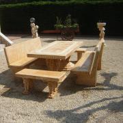 salon table 2m 2 bancs dossier 2m 2 bancs 0.90m